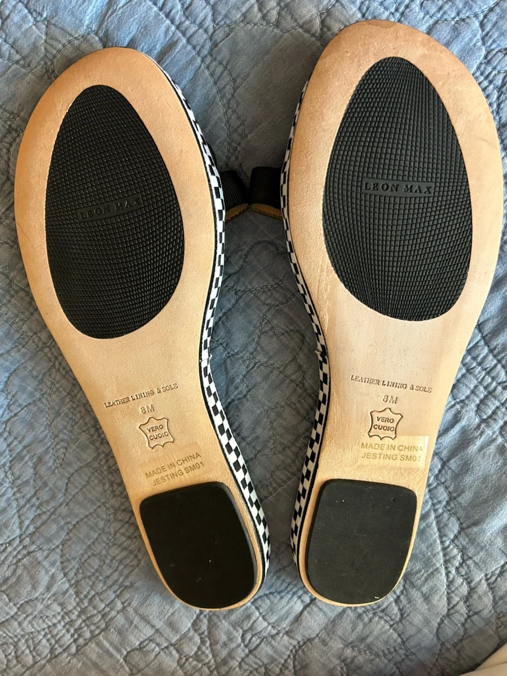 Summer Sandal Sale! Leon Max Espadrille Sandals w Black & White Check Detail